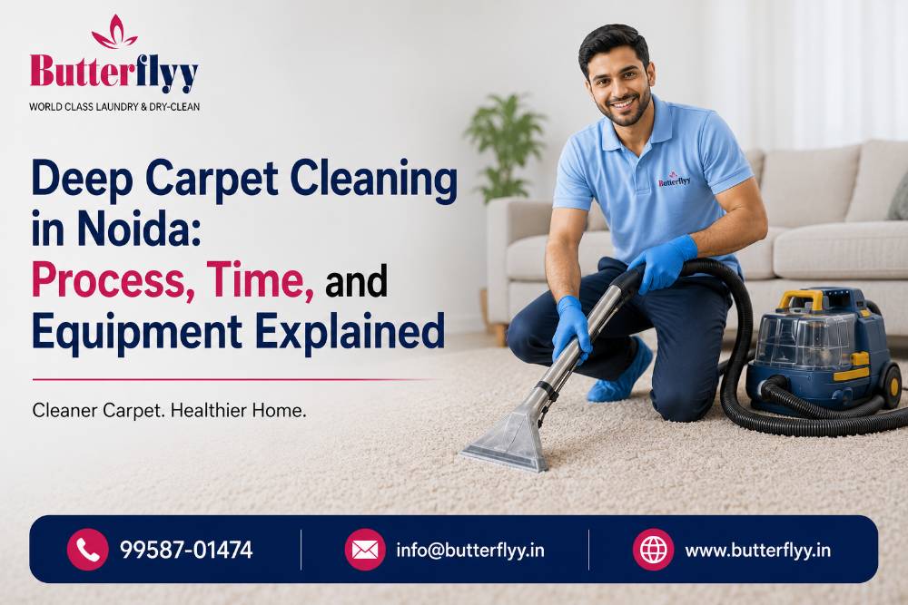 Deep Carpet Cleaning in Noida: Process, Time, and Equipment Explained