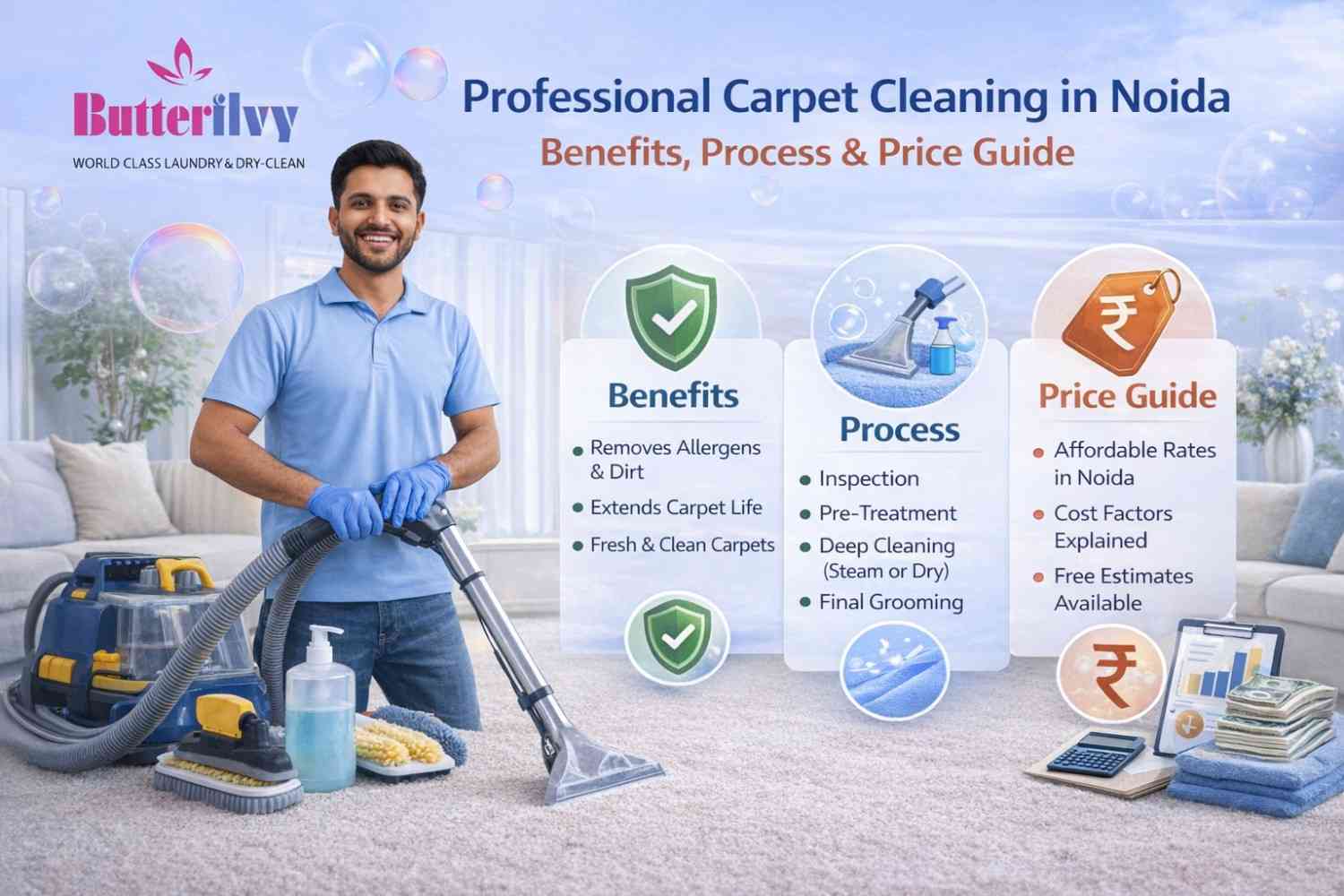 Professional Carpet Cleaning in Noida: Benefits, Process & Price Guide