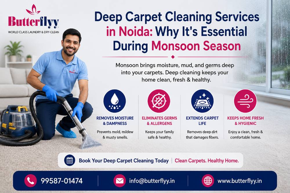 Deep Carpet Cleaning Services in Noida: Why It's Essential During Monsoon Season