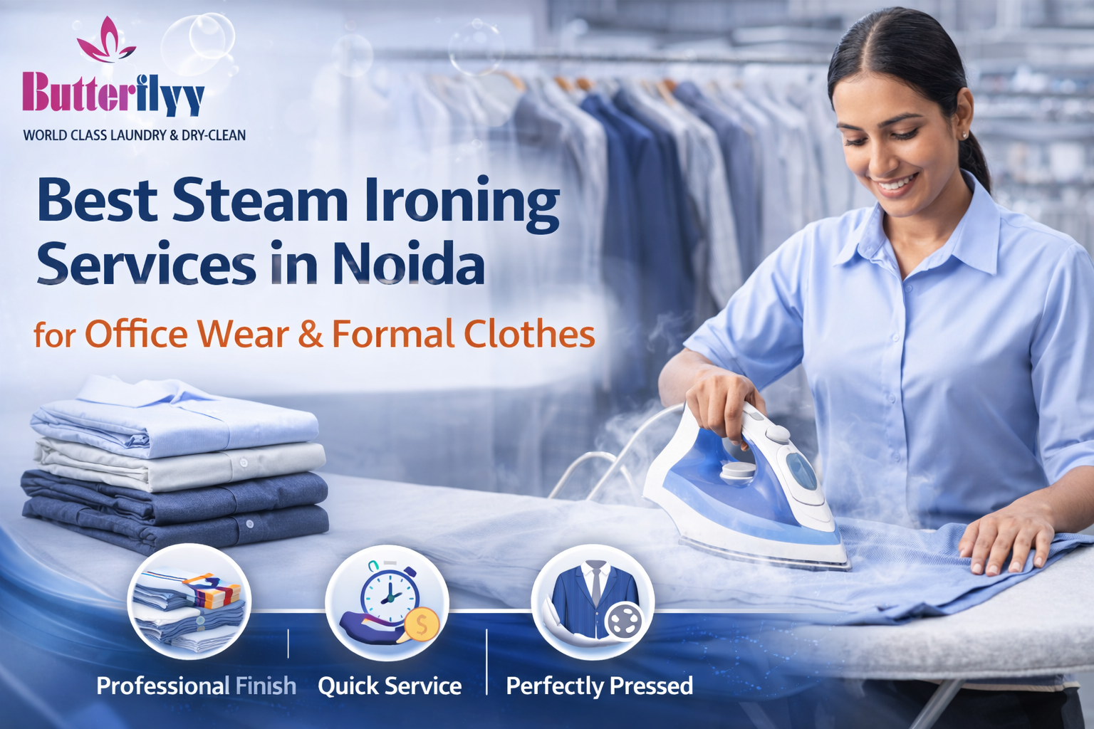 Best Steam Ironing Services in Noida for Office Wear & Formal Clothes
