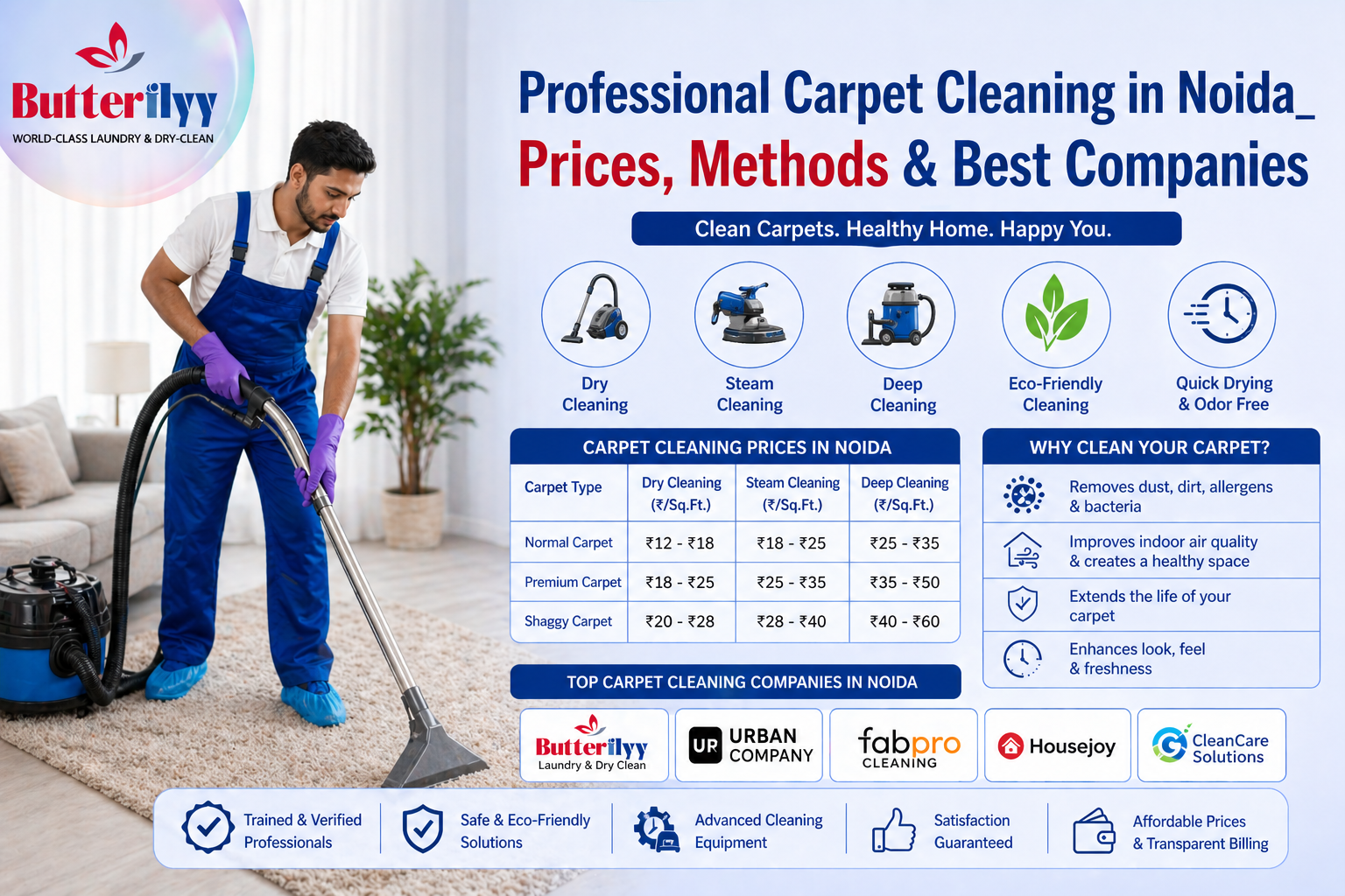 Professional Carpet Cleaning in Noida: Prices, Methods & Best Companies