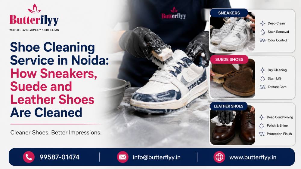 Shoe Cleaning Service in Noida: How Sneakers, Suede and Leather Shoes Are Cleaned
