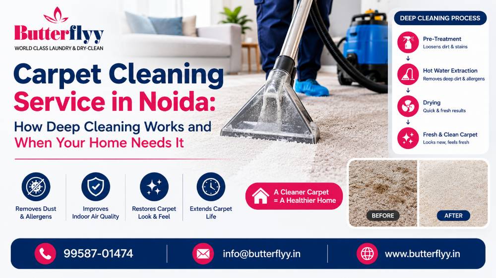 Carpet Cleaning Service in Noida: How Deep Cleaning Works and When Your Home Needs It