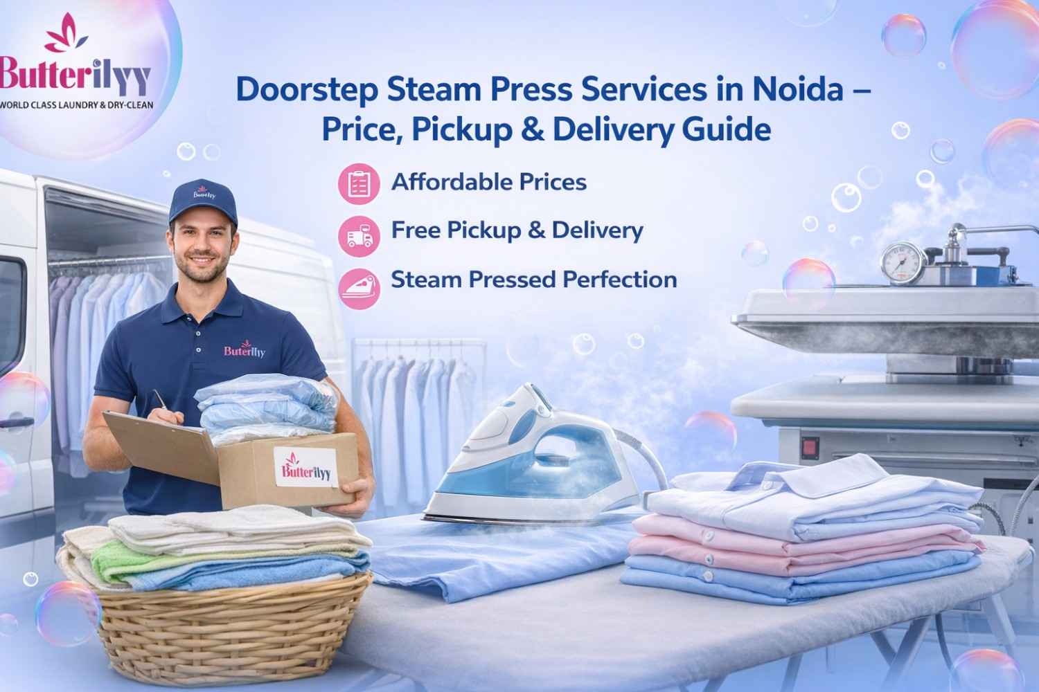 Doorstep Steam Press Services in Noida – Price, Pickup & Delivery Guide