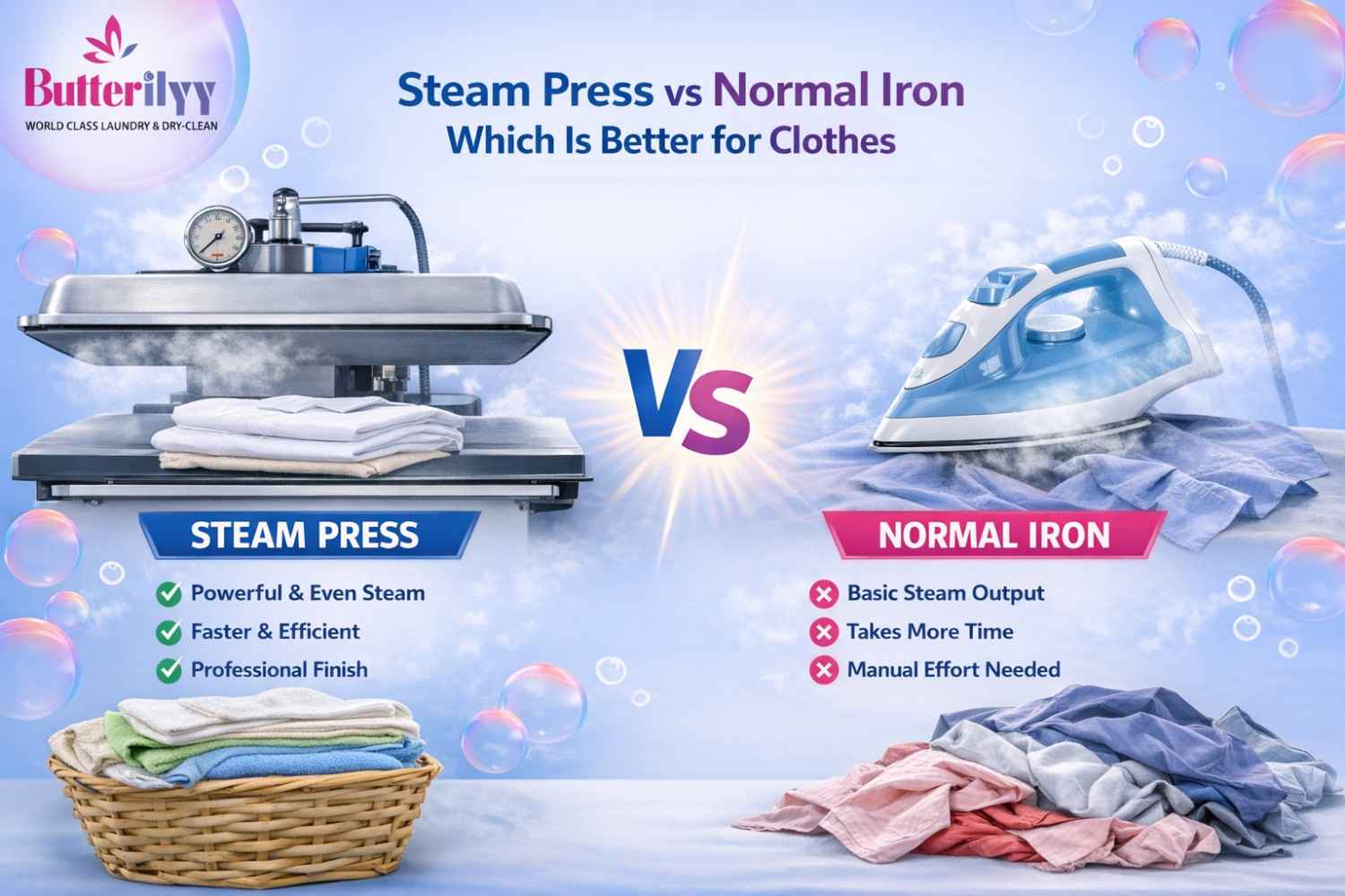 Steam Press vs Normal Iron: Which Is Better for Clothes?