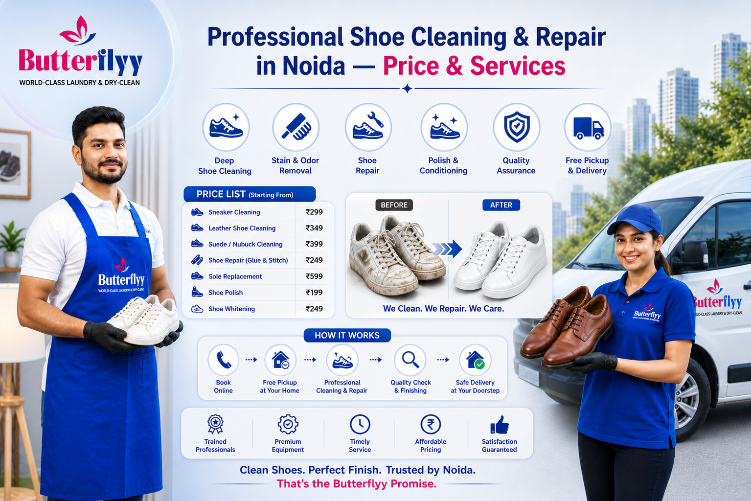 Professional Shoe Cleaning & Repair in Noida — Price & Real Customer Reviews