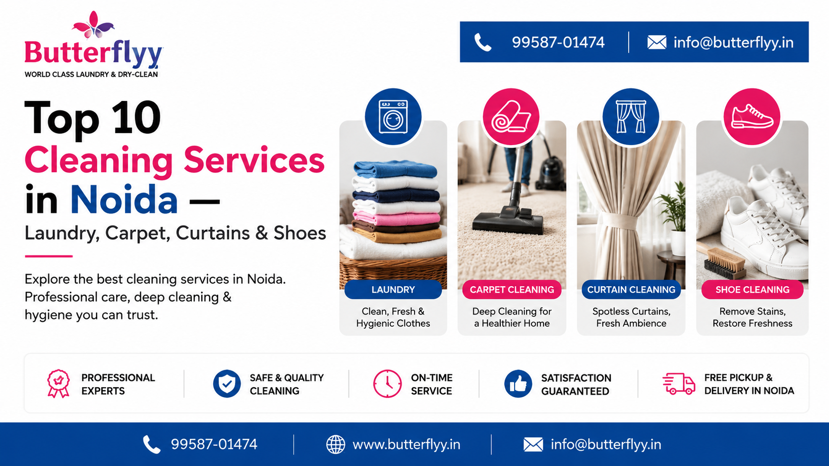 Top 10 Cleaning Services in Noida — Laundry, Carpet, Curtains & Shoes